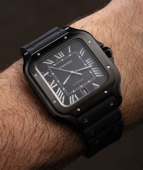 cartier watch black face.